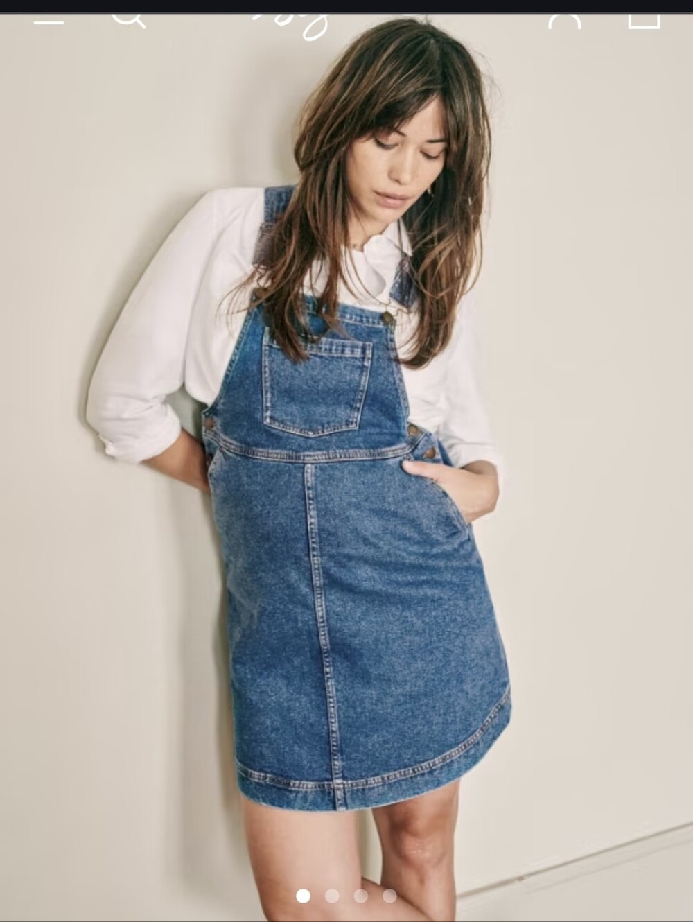 Sezane Ylona Dress Denim 46 NWT